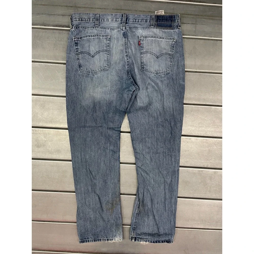 Levis 514 Jeans Mens‎ 38X32 Blue Medium Wash Denim Slim Straight 100% Cotton